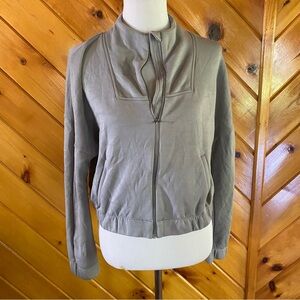 90 degree by reflex softlite scuba Brianna jacket medium gray cropped full zip